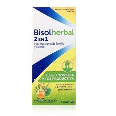 Bisolherbal 2 en 1 jarabe tos seca miel 133ml - Farmacia en Casa Online