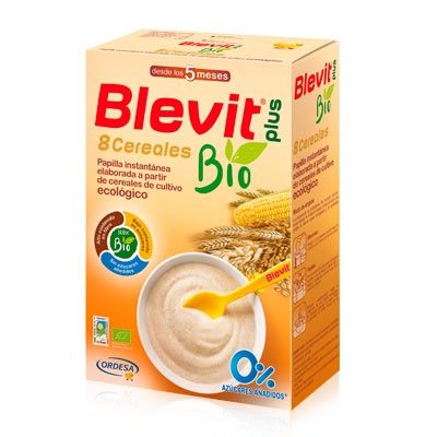 Blevit plus bio 8 cereales sin azúcares 5m+ 250gr - Farmacia en Casa Online