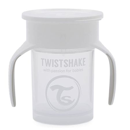 Twistshake 360 Vaso de Aprendizaje Blanco 230ml - Farmacia en Casa Online