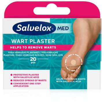 Salvelox Med Foot Care Wart Plaster Apositos Para Verrugas 20Uds