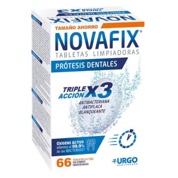 Novafix Tabletas Limpiadoras Protesis Dentales 66 Uds