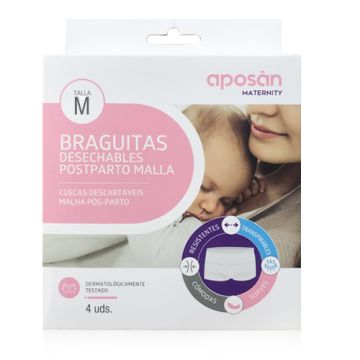 Aposan Maternity Braguitas Desechables Postparto Malla T-L 4 Uds - Farmacia  en Casa Online