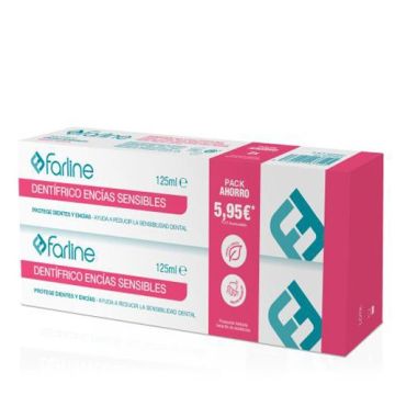 Farline Dentifrico Encias Sensibles Sabor Menta Duplo 2x125ml