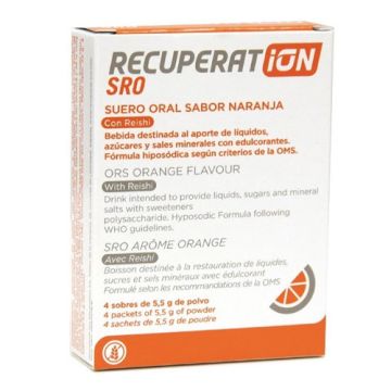 Recuperation SRO Suero Oral Naranja 4 Sobres