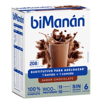 Bimanan Beslim Batido Sabor Chocolate 6 Sobres