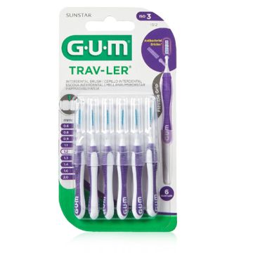 Gum Proxabrush Viaje 1512 Cepillo Inter Extrafino Cilindrico 6Uds