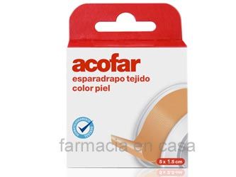 Acofar Esparadrapo tejido piel 5mx1,5cm