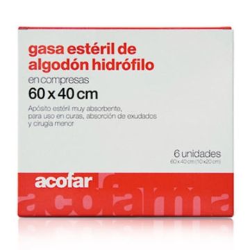 Acofar Gasa Esteril 60x40 cm 6Uds