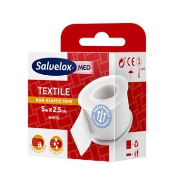 Salvelox Esparadrapo Tela Blanco 5 x 2.5