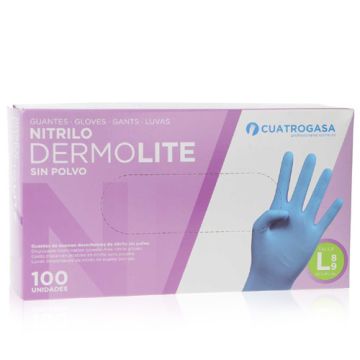 Guantes de Nitrilo Sin Polvo Talla L 100 Uds