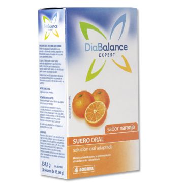 DiaBalance Expert Suero Oral Sabor Naranja 4Uds