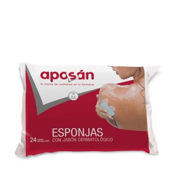 Aposan Esponjas Jabonosas con Gel Dermatologico 24 Uds