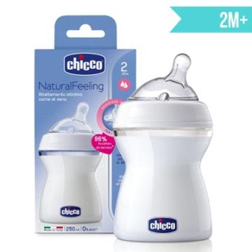 Chicco Natural feeling biberón tetina inclinada 2m+ 250ml