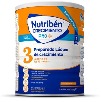 Nutriben Crecimiento Pro+ 3 Preparado Lacteo 800gr