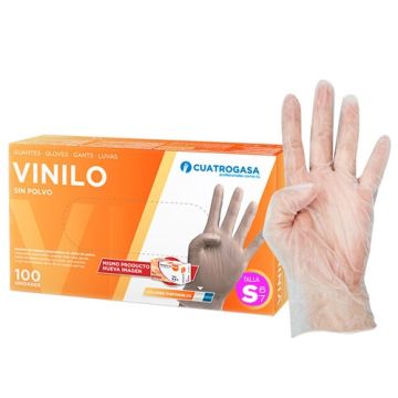 Guantes de Vinilo Sin Polvo Talla S 100 Uds