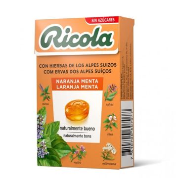 Ricola Caramelos Naranja Menta S/A 50gr