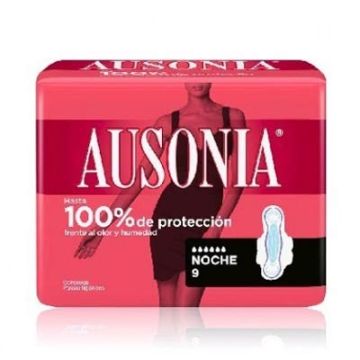 Ausonia Airdry noche alas compresa 9uds