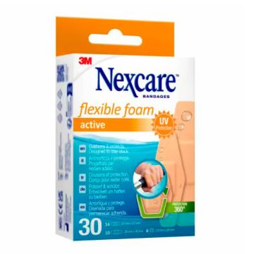 Nexcare Flexible Foam Active Tiras 30Uds