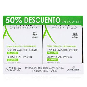 Aderma Dermopan Pastilla Avena Rhealba Duplo 2x100gr