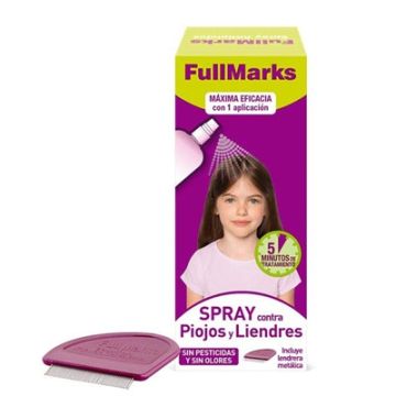 Fullmarks Spray Oiojos y Liendres 150ml + Lendrera