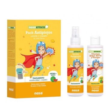 Nosa Attack Pack Antipiojos Locion Spray 150ml + Champu 150ml