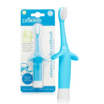 Dr Browns Cepillo Dental Infantil Elefante Azul 0-3 Años 1 Ud