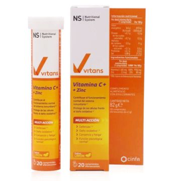 Nutritional System Vitans Vit C+ y Zinc 20 Comp Efervescentes