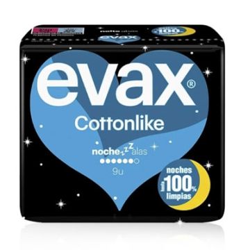 Evax Cottonlike Noche Alas Compresa 9 Uds