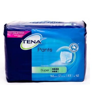 Tena Pants Absorb Inc Orina Ligera Super T- Med 12Uds