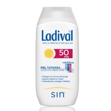 Ladival Piel Tatuada Locion muy Hidratante Spf50 200ml