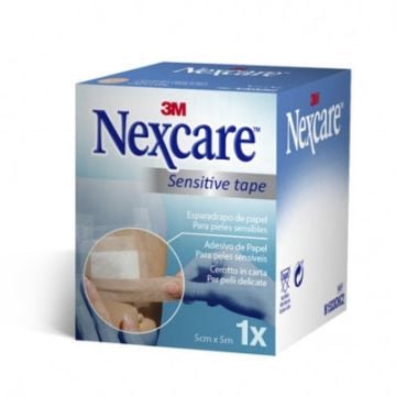 Nexcare Esparadrapo de Papel Blanco Piel Sensible 5cmx5m