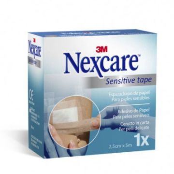 Nexcare Esparadrapo de Papel Piel Sensible 2,5cmx5m