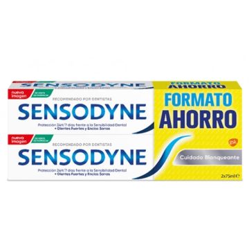 Sensodyne Cuidado Blanqueante Pasta Dental con Fluor Duplo 2x75ml