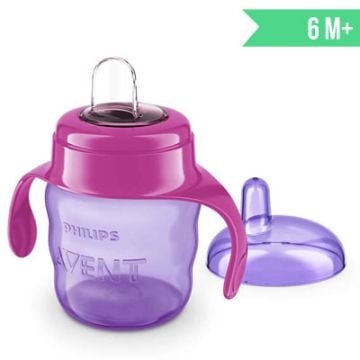 Avent Vaso con Boquilla Facil de Beber Rosa 200ml 6m+