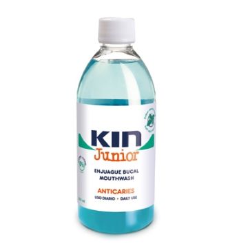 Kin Junior Enjuague Bucal Anticaries Menta Suave 500ml