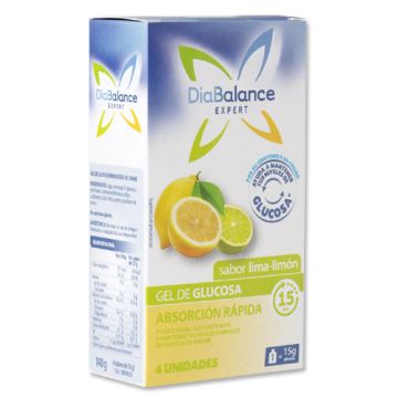 Diablance Expert gel de Glucosa Absorcion Rapida Lima-Limon 4Uds