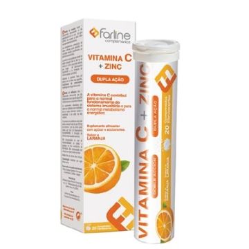 Farline Vitamina C + Zinc 20 Comprimidos Efervescentes