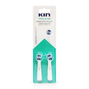 Kin Recambio cepillo dental eléctrico total clean 2 uds