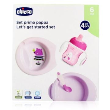 Chicco Vajilla Rosa 6m+ 4 piezas