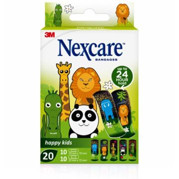 Nexcare Happy Kids Animales Tiras Surtido 20 Uds