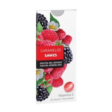 Sawes Caramelos Frutos del Bosque Sin Azucar 10 Uds