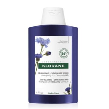 Klorane Champu Antiamarilleo a la Centaurea Cabello Blanco 400ml