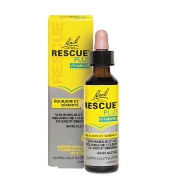 Bach Rescue Plus Vitaminas Gotas Sabor Limon-Flores Sauco 20ml