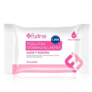 Farline Toallitas Desmaquillantes Ojos y Rostro 20 Uds