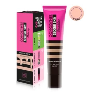 Comodynes Second Skin Maquillaje Fluido 01 Honey 30ml