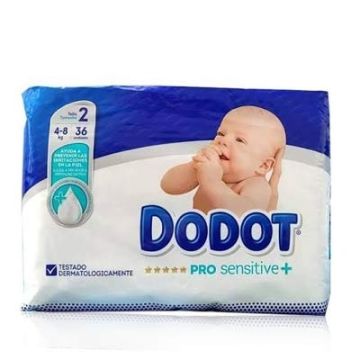 Dodot Pro Sensitive Pañal T/2 4-8kg 36 Uds