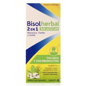 Bisolherbal 2 en 1 Jarabe Tos Seca sin Azucar Malvavisco 120ml