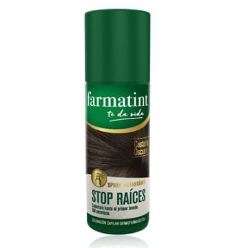 Farmatint Stop Raices Spray Instantaneo Castaño Oscuro 75ml