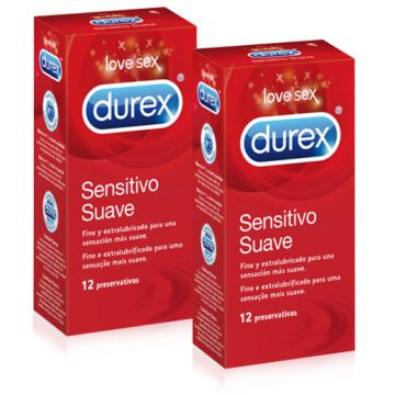 Durex Preservativo Sensitivo Suave Duplo 2x12 Uds