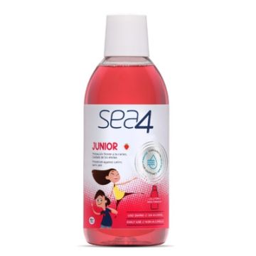 Sea4 Junior Colutorio Uso Diario Sabor Fresa 6 Años+ 500ml